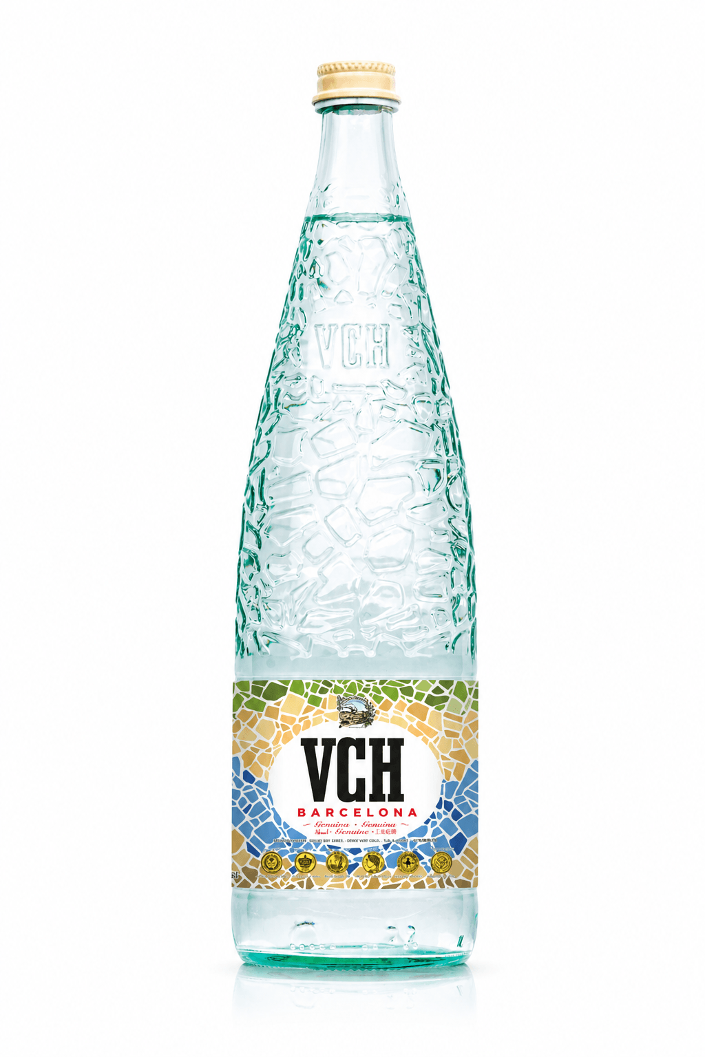 Detail etikety minerálnej vody Vichy Catalan